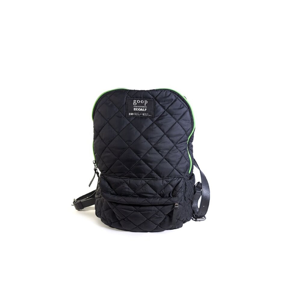 GOOP Brand Gwyneth Paltrow x ECOALF for Goop Quilted Vegan Black Backpack